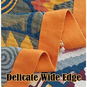 Luxurious Boho Throw Blanket 100% Cotton 60x80 for Comfort