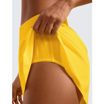 CRZ YOGA Lightweight Mid Waisted Running Athletic Shorts