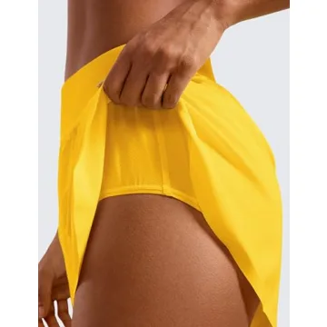 CRZ YOGA Lightweight Mid Waisted Running Athletic Shorts