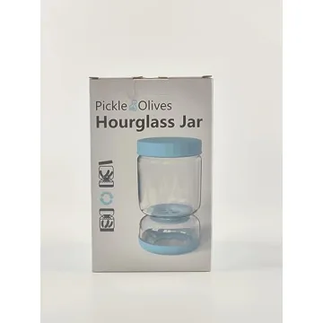 Luvan Pickle Jar with Hourglass Flip Design for Easy Snacking