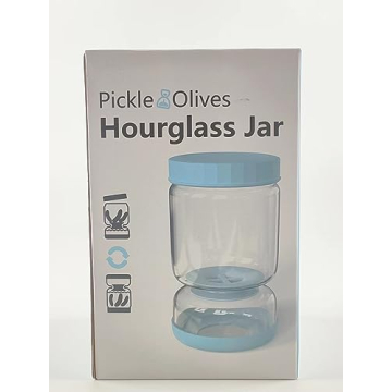 Luvan Pickle Jar with Hourglass Flip Design for Easy Snacking