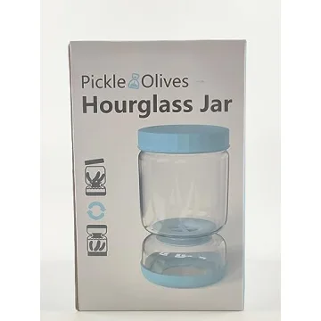 Luvan Pickle Jar with Hourglass Flip Design for Easy Snacking