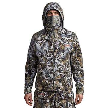 SITKA Men's Standard Stratus Windstopper Water Repellent Ultra-Quiet Fleece Hunting Jacket with Remo...