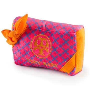 Haute Diggity Dog Tory Bark, Plush Designer Dog Toys with Interactive Squeaker, Stimulating Pet Enri...