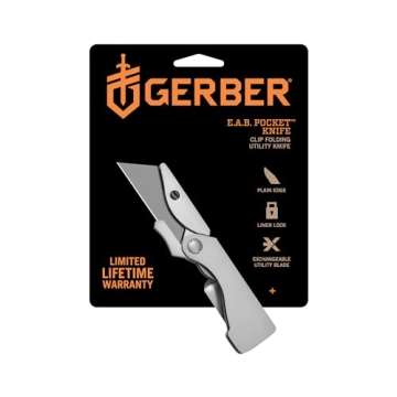 Gerber Gear EAB Pocket Razor Knife - Compact Utility Tool with Money Clip