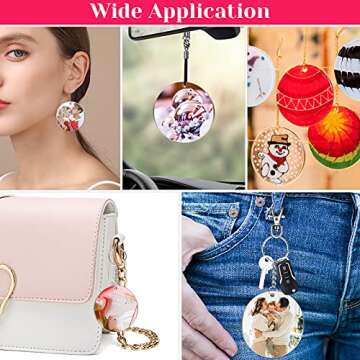 Cludoo 3 inch Clear Acrylic Ornaments for Crafts, 30pcs Clear Round Acrylic Ornament Blanks Acrylic ...