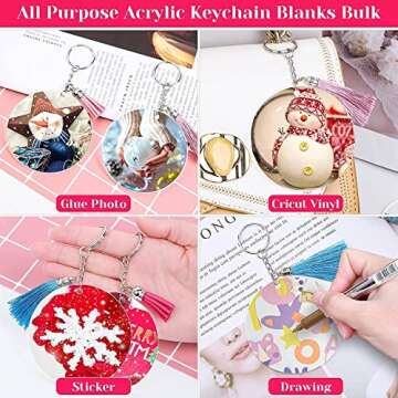 Cludoo 30pcs 3 inch Clear Acrylic Ornaments for Crafts