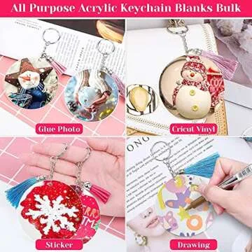 Cludoo 30pcs 3 inch Clear Acrylic Ornaments for Crafts