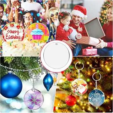 Cludoo 30pcs 3 inch Clear Acrylic Ornaments for Crafts