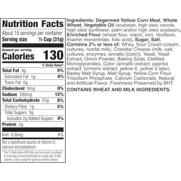 Chex Mix Cheddar Snack Mix, Salty Snacks Tub, 20 oz