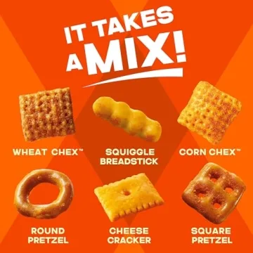 Chex Mix Cheddar Snack Mix, 20 oz Tub of Salty Snacks