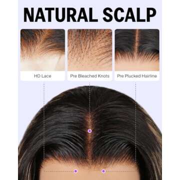 MEGALOOK Ombre Lace Front Wig 200% Density for Women