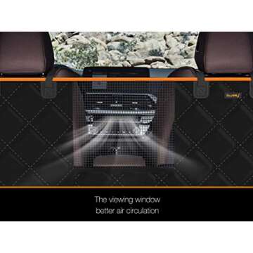 iBuddy SUV Cargo Liner for Dogs, Waterproof Dog Seat Cover with Bumper Flap Protection Durable SUV Trunk Mat for Pets Keep Your Vehicle Trunk Clean Universal Fit SUV Car Seat Cover