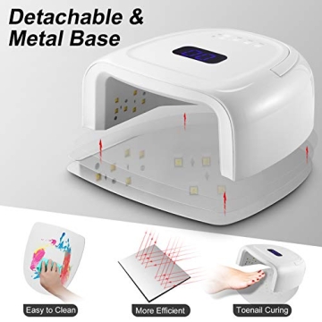 60W Rechargeable UV LED Nail Lamp - Fast Gel Curing Light