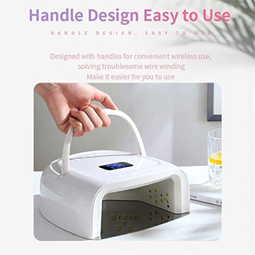 60W Rechargeable UV LED Nail Lamp - Fast Gel Curing Light