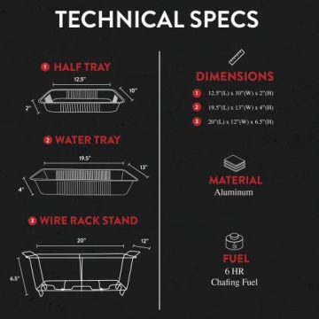Premium 33-Pc Disposable Chafing Buffet Set