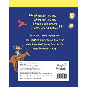 Wherever You Go, I Want You To Know Board Book (Beautiful illustrated Christian book gift for kids/ ...