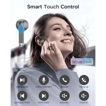 KTGEE Wireless Earbuds Bluetooth 5.3 Headphones, 40Hrs Playback Stereo Ear Buds with LED Display Charging Case IPX7 Waterproof in-Ear Earphones with Mic for Phone Tablet Laptop Sports