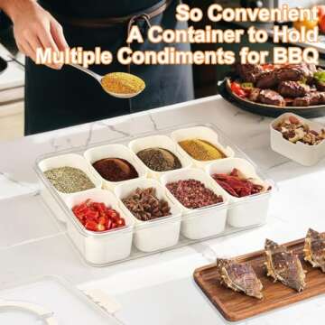 Divided Serving Tray with Lid and Handle, 1 Pcs Snackle Box Charcuterie Container, Snack Container, Veggie Tray, Charcuterie Boxes, Clear Organizer for Candy, Fruits, Nuts, Snacks - Perfect for Party