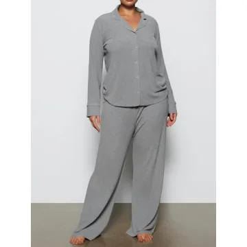 AnotherChill Women's Luxurious Long Sleeve Pajamas Set