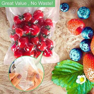 O2frepak 200 Quart Size 8" x 12" Vacuum Sealer Bags with BPA Free and Heavy Duty,Great for Food Storage Vaccume Sealer PreCut Bag