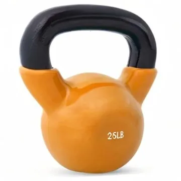 JFIT 25 LB Vinyl Coated Kettlebell - Boost Your Workout Efforts