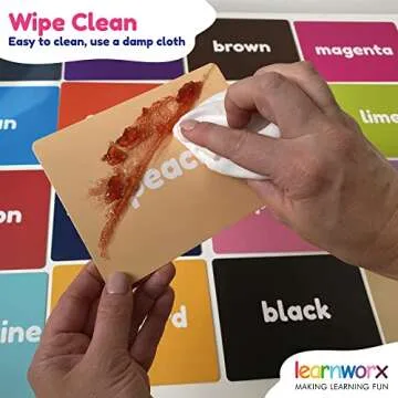 Color Flashcards for Toddlers - 44 Color Cards to Help Learn Colors & Words - Thick Color Learning Cards - Includes Simple & Advanced Colors