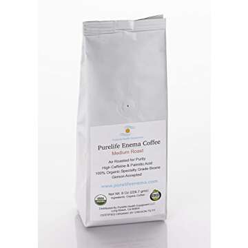 PureLife Coffee Enema Kit/Made in USA/ 304 Food Grade Stainless Steel Enema Bucket/Medical Grade Sil...