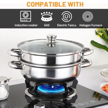 2 Tier Stainless Steel Steamer Pot for Healthy Cooking
