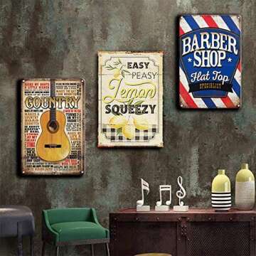 Bourbon Whiskey Decor Sign - 8x12 Inch Metal Wall Art