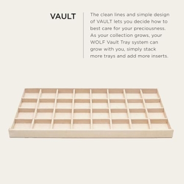 WOLF VAULT Earring Tray - Anti-Tarnish 32 Compartment Insert