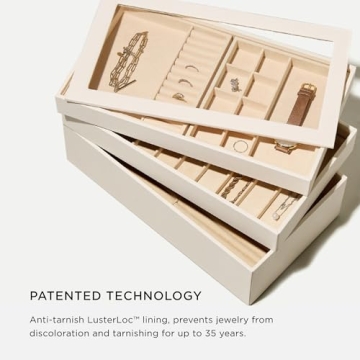 WOLF VAULT Earring Tray - Anti-Tarnish 32 Compartment Insert