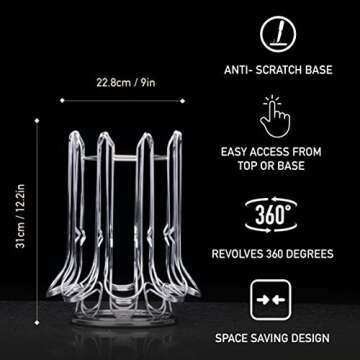 Peak Coffee Capsule Holder for 70 Nespresso Vertuo Vertuoline Pods - 40 Displayed on Outer with 30 I...