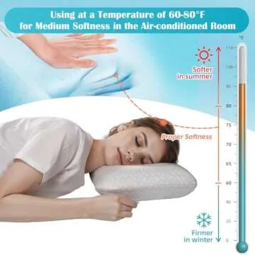 USlixury Piercing Pillow with Foam Plug - Piercing Pillow with Off Center and 4.7"X3.2" Ear Hole, Soft CertiPUR-US Memory Foam, Firm Support for Side Sleepers, Cooling, Traveling, 16"X11"X4''