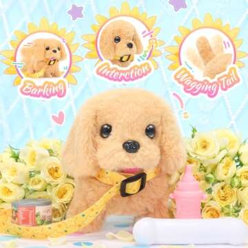 Interactive Plush Walking Dog Toy for Toddlers and Kids