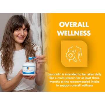 Lauricidin- The Original Monolaurin Supplement- 3000mg per Serving- 227g per Jar (Essential Immune Support and Gut Health)