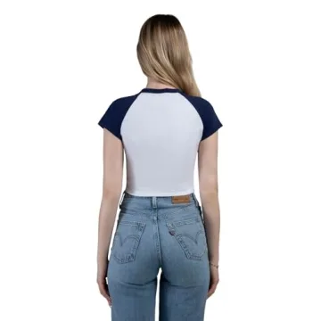 Hype & Vice Homerun Tee - Game Day Ready Crop Top for Women