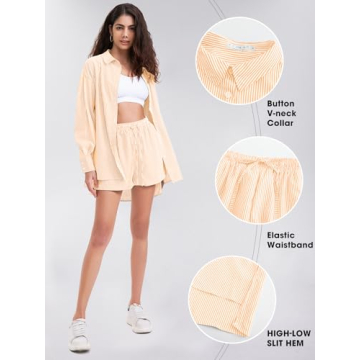 EXLURA Women's Stylish Summer 2 Piece Outfit Set