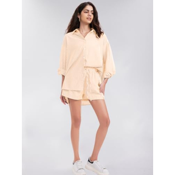 EXLURA Women's Stylish Summer 2 Piece Outfit Set