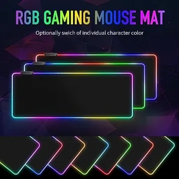 RGB Gaming Mouse Pad with Touch Control and Soft Base