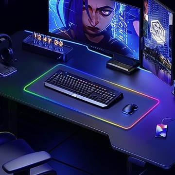 RGB Gaming Mouse Pad with Touch Control and Soft Base