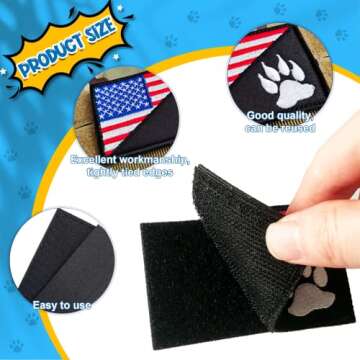 12 PCS Service Dog Patches for Vests and Harnesses