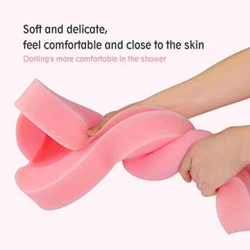 KECUCO Baby Bath Cushion Infant Bath Sponge Bath Mat, Baby Bath Pad Bath Sponge for Toddler Infant Newborn (Pink-Style4)