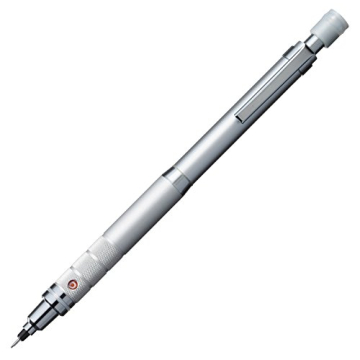 Uni Kuru Toga Roulette Model Auto Lead Rotation 0.5mm Mechanical Pencil, Silver Body (M510171P.26)