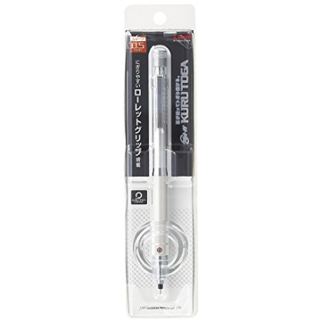 Uni Kuru Toga Roulette Model Auto Lead Rotation 0.5mm Mechanical Pencil, Silver Body (M510171P.26)