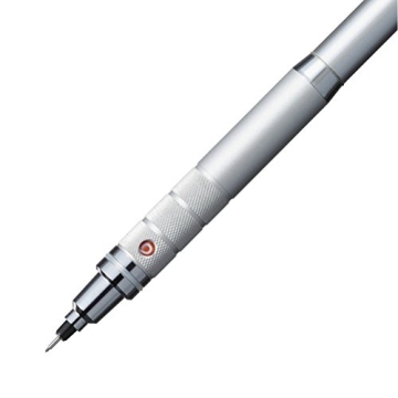 Uni Kuru Toga Roulette Model Auto Lead Rotation 0.5mm Mechanical Pencil, Silver Body (M510171P.26)