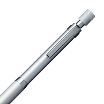 Uni Kuru Toga Roulette Model Auto Lead Rotation 0.5mm Mechanical Pencil, Silver Body (M510171P.26)
