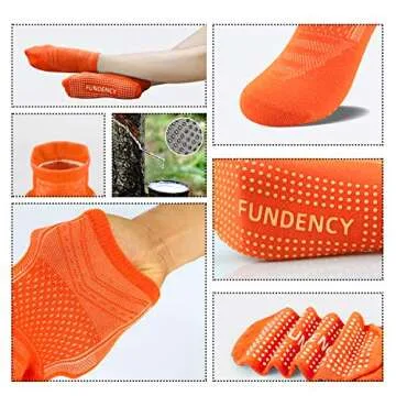 FUNDENCY Non Slip Yoga Socks for Women with Grips