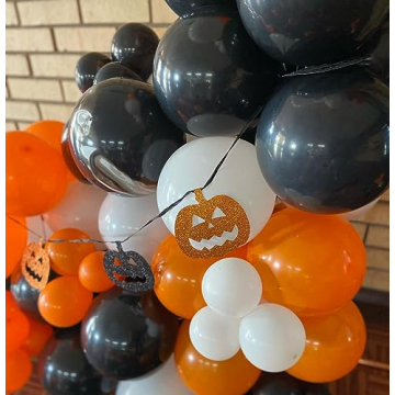 Halloween Balloons Set 50Pcs Black Orange Decor
