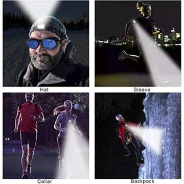 Bright Safety Running Lights for Joggers - Comfortable & Secure